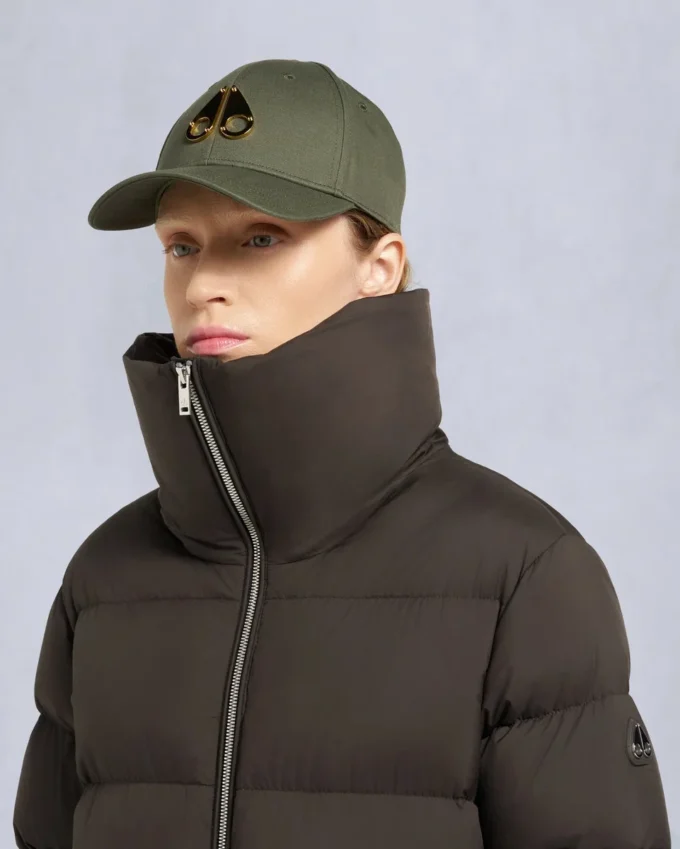 Belle Dune lång shearling-trim pufferjacka