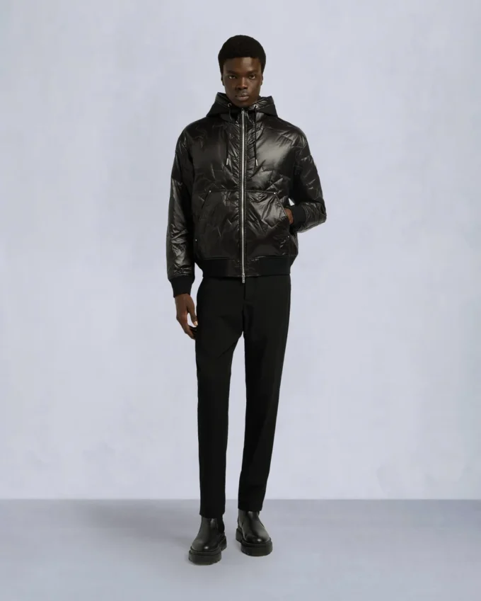 Bomberjacka med bladmönster