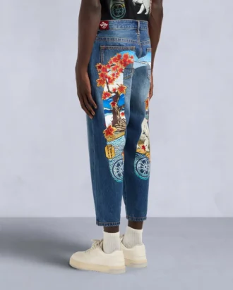 Evisu X Moose Straight Leg Jeans