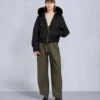 Gold Series Logan Shearling Trim Bomber Jacket