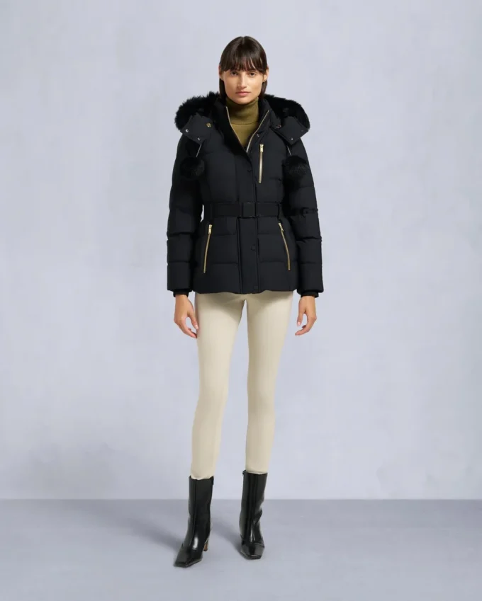 Gold Series Nyluxe Cambria Shearling Trim Jacket