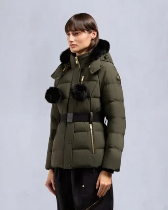 Gold Series Nyluxe Cambria Shearling Trim Jacket