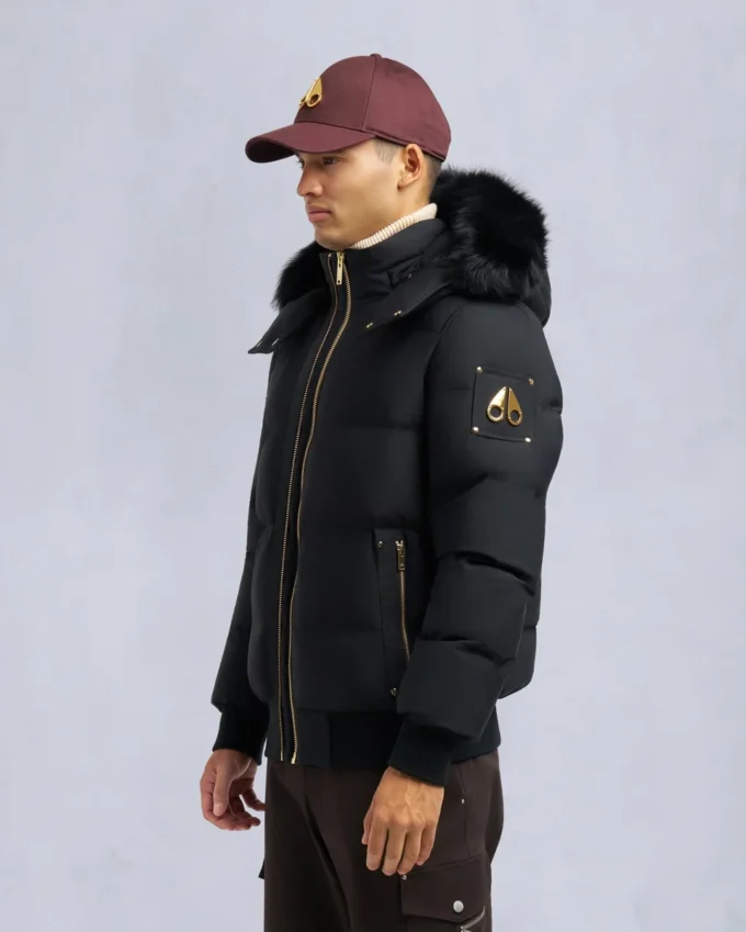 Gold Series Nyluxe Stagg Shearling Trim Bomber