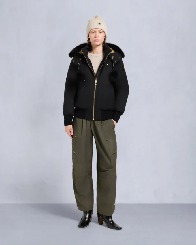 Gold Series Original Sainte Flavie bomberjacka med shearlingkant