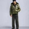 Kings Puffer Shearling Trim Jacket