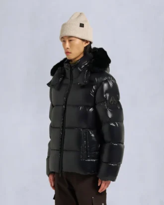 Kings Puffer Shearling Trim Jacket