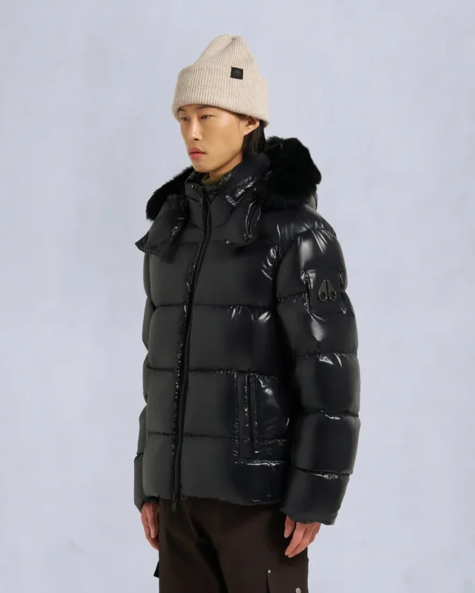 Kings Puffer Shearling Trim Jacket