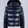 Kings Puffer Shearling Trim Jacket