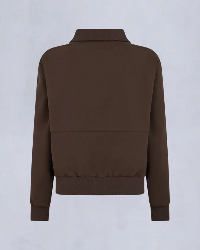 Mix Media Quarter Zip Sweater