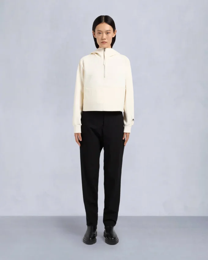 Mixmedia-tröja med huva