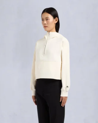 Mixmedia-tröja med huva