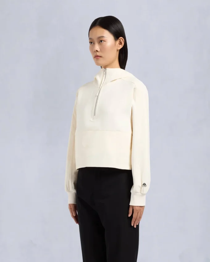 Mixmedia-tröja med huva