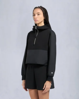 Mixmedia-tröja med huva