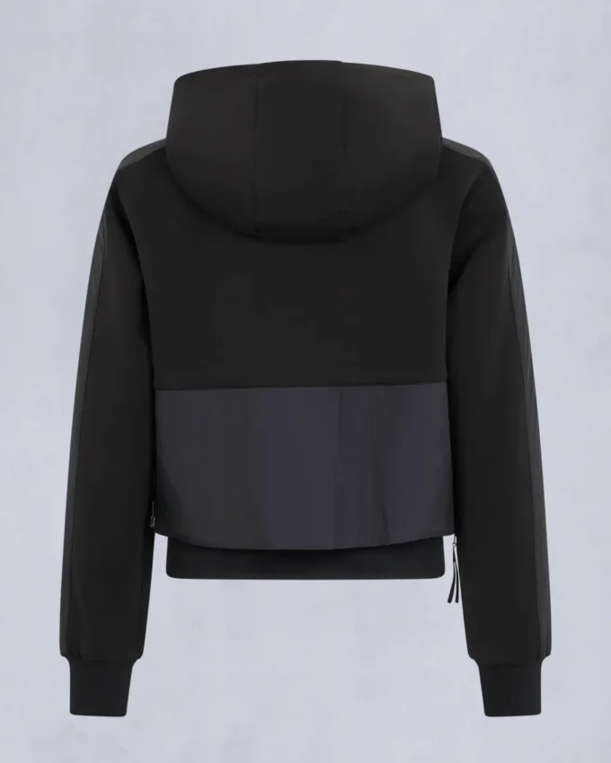 Mixmedia-tröja med huva