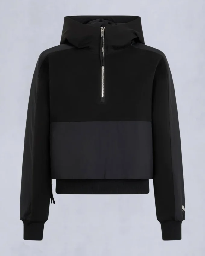 Mixmedia-tröja med huva