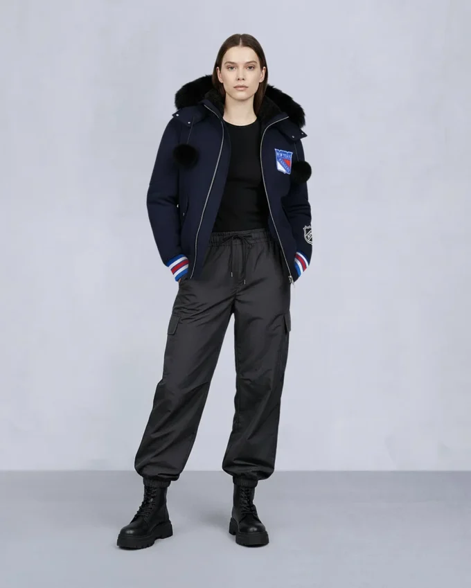 Nhl X Moose Knuckles Rangers bomberjacka Nhl X Moose Knuckles Rangers bomberjacka