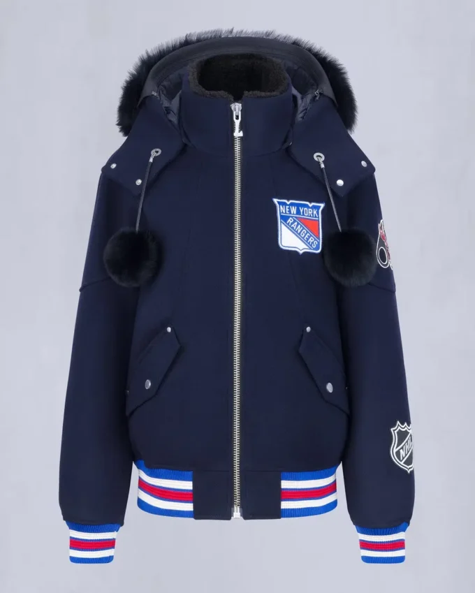 Nhl X Moose Knuckles Rangers bomberjacka Nhl X Moose Knuckles Rangers bomberjacka