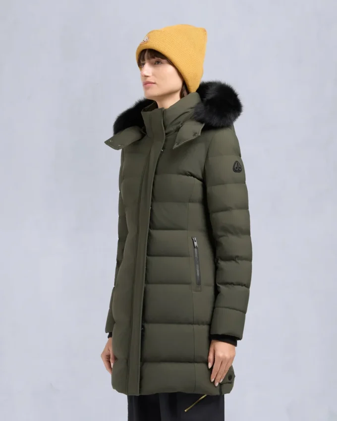 Nyluxe Watershed Shearling Trim Parka
