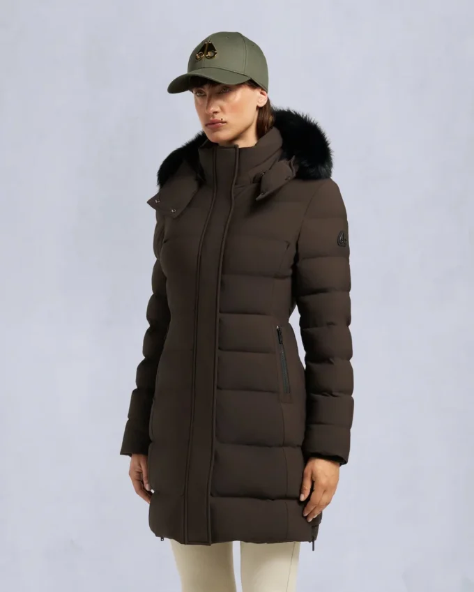 Nyluxe Watershed Shearling Trim Parka
