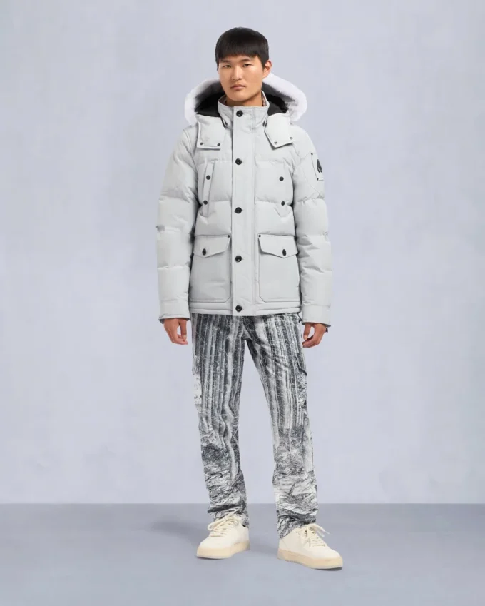 Onyx Round Island jacka med shearlingkant