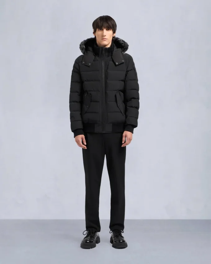 Onyx Scotchtown bomberjacka med shearlingkant