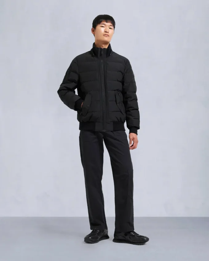 Onyx Scotchtown bomberjacka med shearlingkant