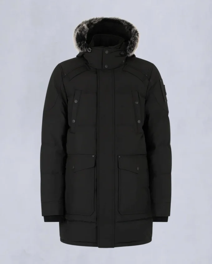 Onyx Shearling Trim Big Ridge Parka