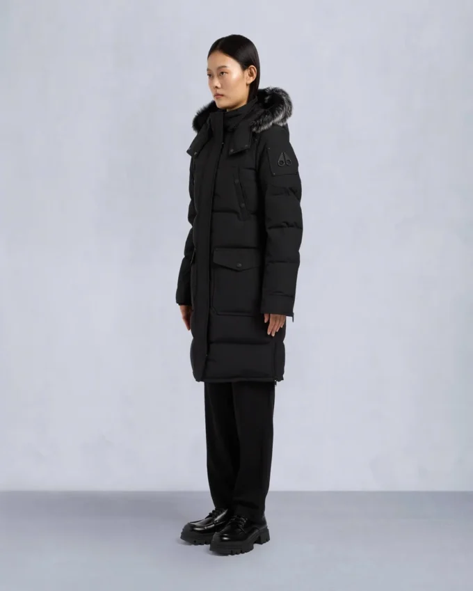 Onyx Shearling Trim Causapscal Parka
