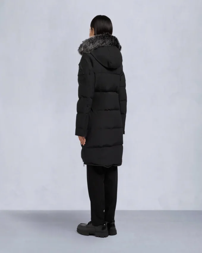 Onyx Shearling Trim Causapscal Parka