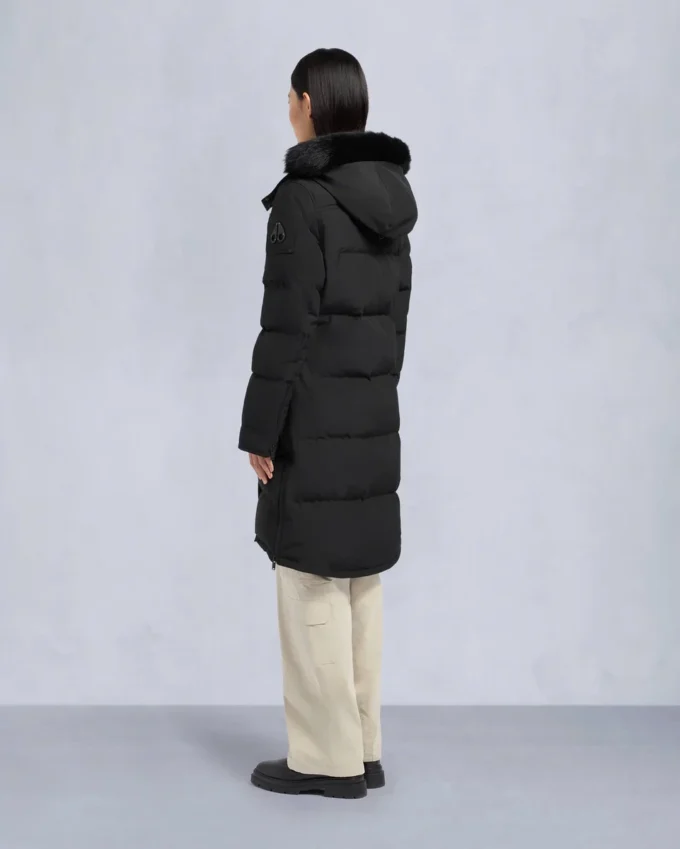 Onyx Shearling Trim Causapscal Parka