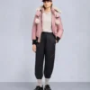 Original Debbie Shearling Trim Bomber Jacket Original Debbie Shearling Trim Bomber Jacket