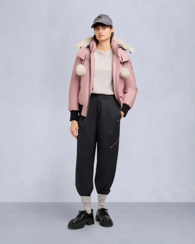 Original Debbie Shearling Trim Bomber Jacket Original Debbie Shearling Trim Bomber Jacket