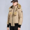 Original Debbie Shearling Trim Bomber Jacket