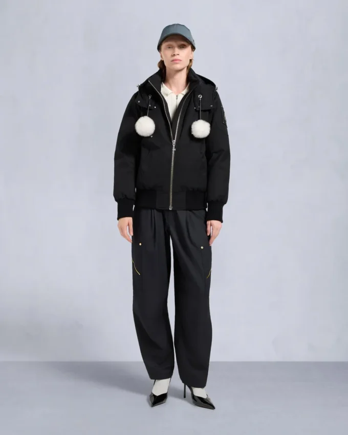 Original Debbie Shearling Trim Bomber Jacket