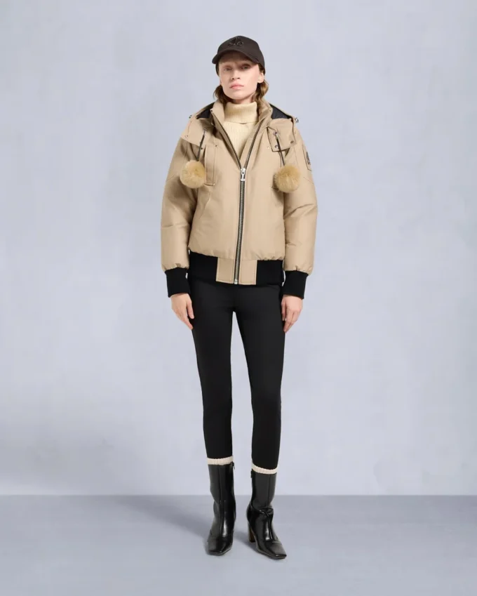 Original Debbie Shearling Trim Bomber Jacket