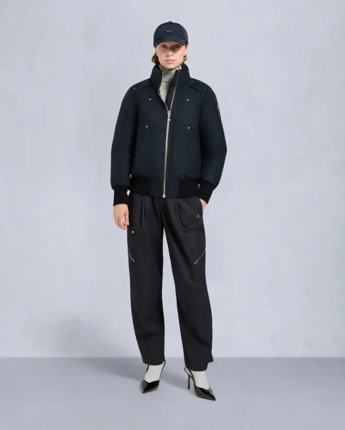 Original Debbie Shearling Trim Bomber Jacket