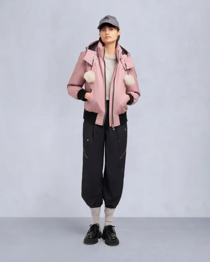 Original Debbie Shearling Trim Bomber Jacket Original Debbie Shearling Trim Bomber Jacket