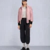 Original Debbie Shearling Trim Bomber Jacket Original Debbie Shearling Trim Bomber Jacket