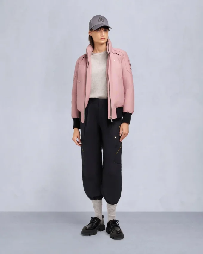 Original Debbie Shearling Trim Bomber Jacket Original Debbie Shearling Trim Bomber Jacket