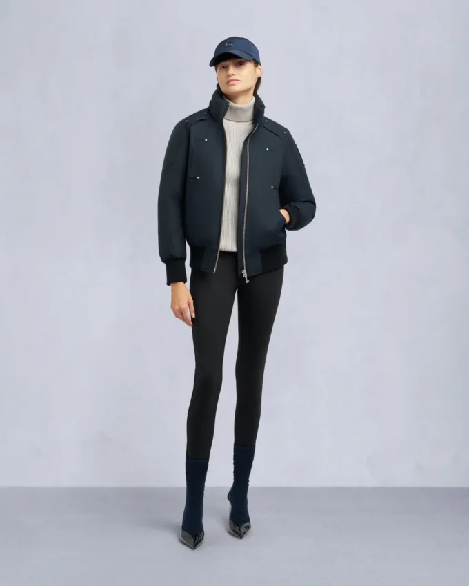 Original Debbie Shearling Trim Bomber Jacket