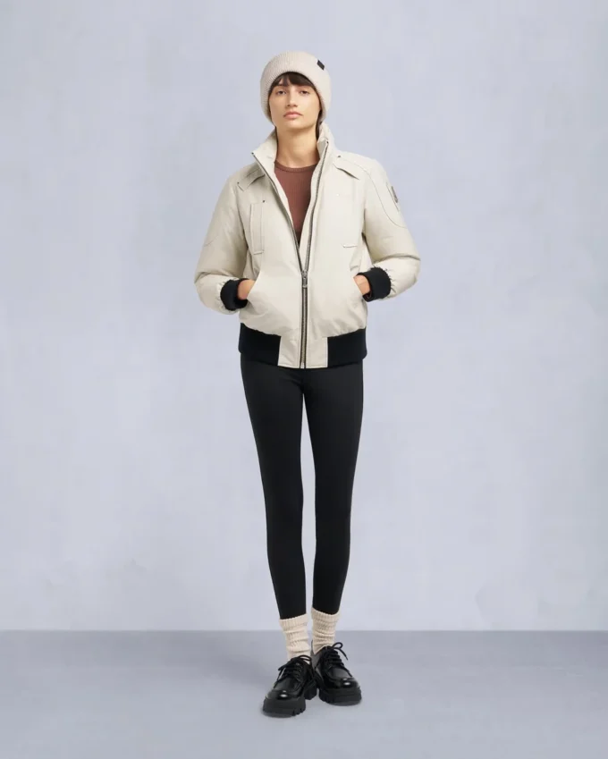 Original Debbie Shearling Trim Bomber Jacket Original Debbie Shearling Trim Bomber Jacket