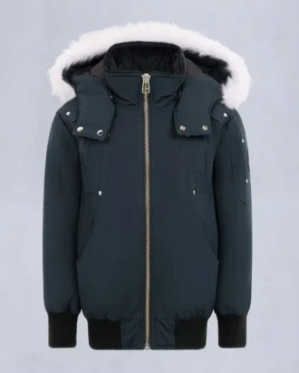 Unisexbomberjacka för barn med originalfårskinnskant