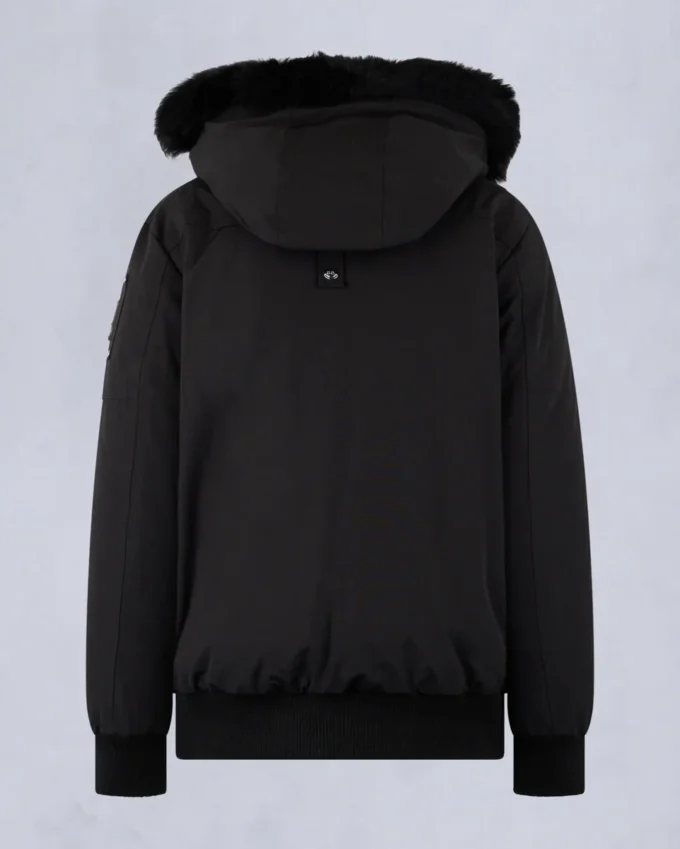 Unisexbomberjacka för barn med originalfårskinnskant Unisexbomberjacka för barn med originalfårskinnskant