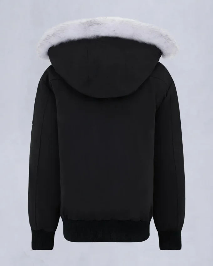 Unisexbomberjacka för barn med originalfårskinnskant